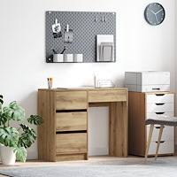 vidaXL Brunt Skrivbord Artisan ek Konstruerat trä Kompakt Förvaring