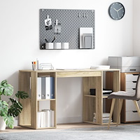 vidaXL Sonoma ekbord Sonoma ek Konstruerat trä Standard storlek