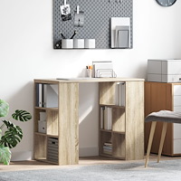 vidaXL Hörnskrivbord Sonoma ek MDF Medium Sonoma Ek Hörnskrivbord