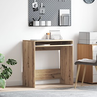 vidaXL Datorbord Artisan Ek Konstruerat Trä Standard Enkel Datorbord