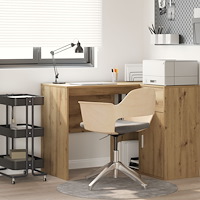 vidaXL Skrivbord Artisan ek Spånskiva Medium Snygg Skrivbord