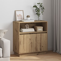 vidaXL Sideboard med LED Artisan Ek 71x34,5x75 cm Konstruerat trä