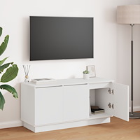 vidaXL TV-möbel Vit 100x38x49 cm Konstruerat trä