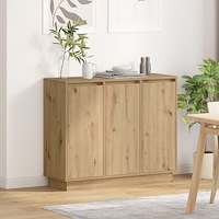 vidaXL Sideboard med LED artisan ek 90x32x75 cm konstruerat trä