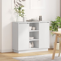 vidaXL Sideboard med LED Vit 90x32x75 cm Konstruerat Trä