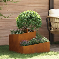 vidaXL Krukor & Planter Corten Steel Mellanstor Hållbar Metallkruka
