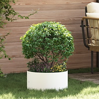 vidaXL Vita metallkrukor Vit Metall 40 cm diameter Metallkrukor