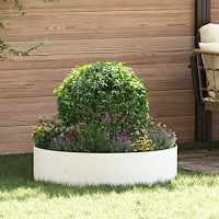 vidaXL Vita Blomkruksset Vit Metall Stor Blomkruka Cylindrisk Modern