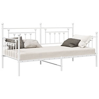 vidaXL Dagbädd Ram Vit 90x200 cm i Stål