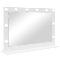 vidaXL Sminkspegel med LED-lampor Vit 80x55x18 cm