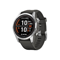Garmin Garmin fēnix 7S Pro Solar Edition - fiberförstärkta polymerer - Ja smart klocka med band - grafit - 32 GB - silver