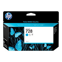 Hewlett-Packard HP 728 - cyan - original - DesignJet - bläckpatron
