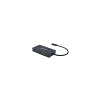 Manhattan Manhattan USB-C Dock/Hub, Ports (x3): DVI-I, HDMI and VGA Ports, Note: Only One Port can be used at a time, External Pow...