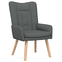 vidaXL Avkopplande Stol Mörkgråt F fabric