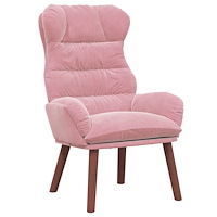 vidaXL Avkopplande Stol Rosa Sammet