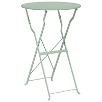 vidaXL Hopfällbart Trädgårdsbord Ljusmint Ø50x71 cm Stål