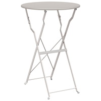 vidaXL Fällbord Bistro Beige Ø50x71 cm Pulverlackerad Stål