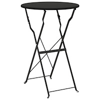 vidaXL Fällbord Bistro Antracit Ø50x71 cm Pulverlackad Stål