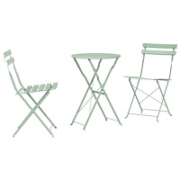 vidaXL 3-delars Fällbart Bistroset Ljus Mint Stål
