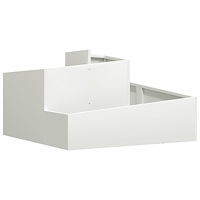 vidaXL Kruka Vit 80x80x50 cm Kallvalsträ