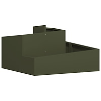 vidaXL Planterare Olivgrön 80x80x50 cm Kallvalsad stål