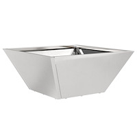 vidaXL Metallkruka Rostfritt stål 35 x 35 x 15 cm Fyrkantig design