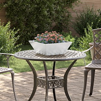 vidaXL Stålplanter Galvaniserat stål 40 x 40 x 15 cm Dekorativa inslag