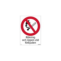 NO BRAND VENDOR (SE) Skylt Rökning/eld förbjuden 210x297mm