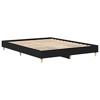 vidaXL Sängram Svart Ek 140x200 cm Konstruerat Trä