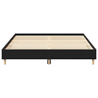 vidaXL Sängram Svart Ek 140x200 cm Konstruerat Trä