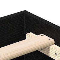 vidaXL Sängram Svart Ek 140x200 cm Konstruerat Trä