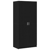 vidaXL Garderob Svart Ek 80x51x180 cm Konstruerat Trä