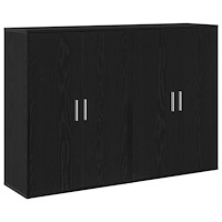 vidaXL Skåp 2 st Svart Ek 60x31x84 cm Konstruerat trä