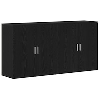 vidaXL Sidobord 2 st Svart Ek 79x38x80 cm Konstruerat trä