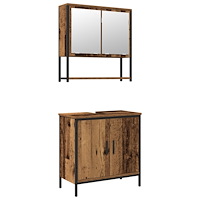 vidaXL Badrumsmöbelset 2 pcs Brun 60 x 30 x 60 cm Konstruerat trä