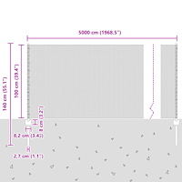 vidaXL Staketstolpar 22 st U-kanel Grå 100 cm Stål