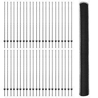 vidaXL Staketstolpar 22 st U-Kanal Grå 160 cm Stål