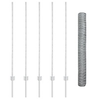 vidaXL Staketstolpar 10 st U-Kanal 120 cm Galvaniserat Stål
