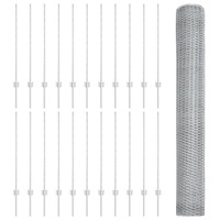 vidaXL Staket Stolpar 10 st U-Kanal 120 cm Galvaniserat Stål