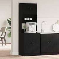 vidaXL Kökskåp Svart Ek 60x50x180 cm Konstruerat Trä