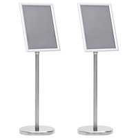 vidaXL A4 Pelarställen 2 st Silver Aluminiumlegering