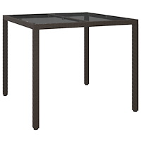 vidaXL Trädgårdsbord Brun 90x90x75 cm Konstrotting