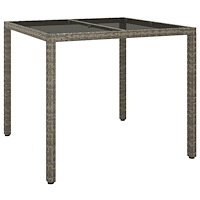 vidaXL Trädgårds Matbord Grå 90x90x75 cm Konstrotting