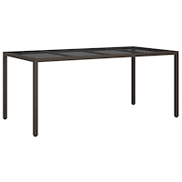 vidaXL Trädgårdsmatbord Brunt 190x90x75 cm Poly Rattan