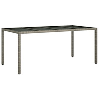 vidaXL Trädgårdsdiningbord Grå 190x90x75 cm Konstrotting
