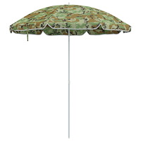vidaXL Strandparaply med Metallstång Kamouflage 161x193 cm Polyester
