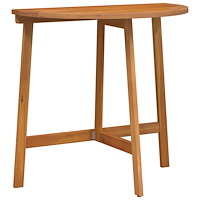 vidaXL Fällbart Trädgårdsbord Halvrundt 78x46x75 cm Massivt Akaciaträ