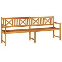vidaXL Trädgårdsbänk 220x56x90 cm Massiv trä Akaciaträ