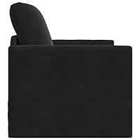 vidaXL Golvsängsoffa 2-i-1 Svart 74x77x81 cm Sammet