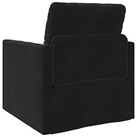 vidaXL Golvsängsoffa 2-i-1 Svart 74x77x81 cm Sammet